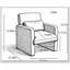 Fauteuil d'appoint moderne à structure cylindrique avec cadre cylindrique moderne pour le confort et le style d'un salon contemporain