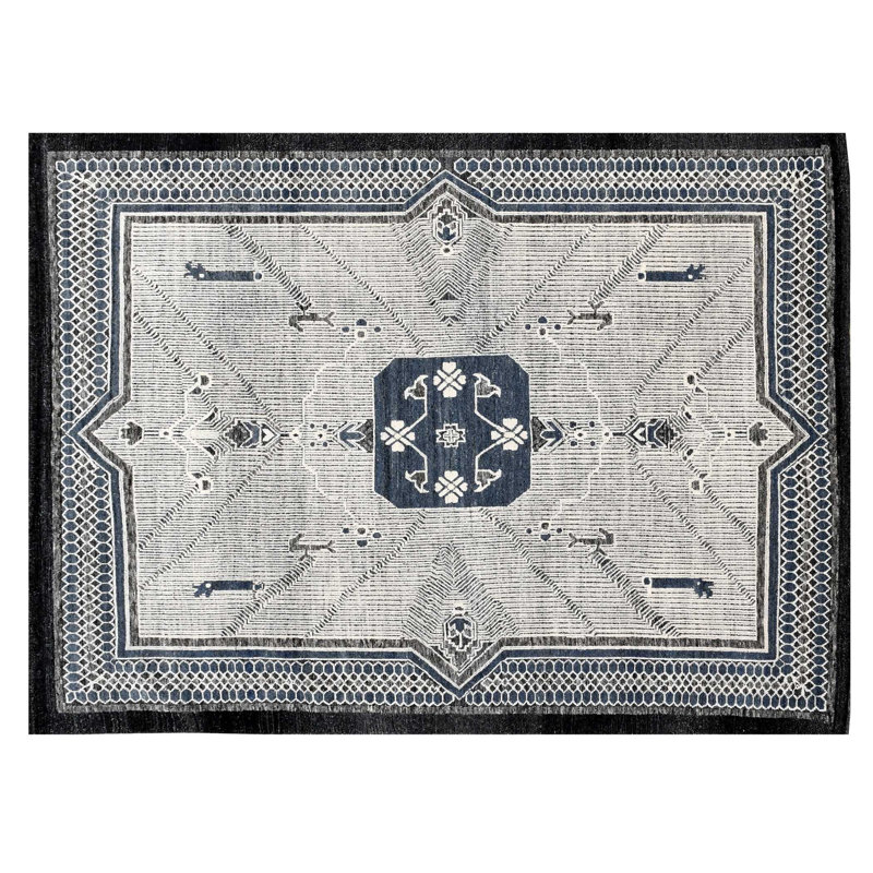 Contemporary, Stuart Street Collection One-of-a-Kind Rectangle 9'1" X 12'2" Hand Knotted Area Rug