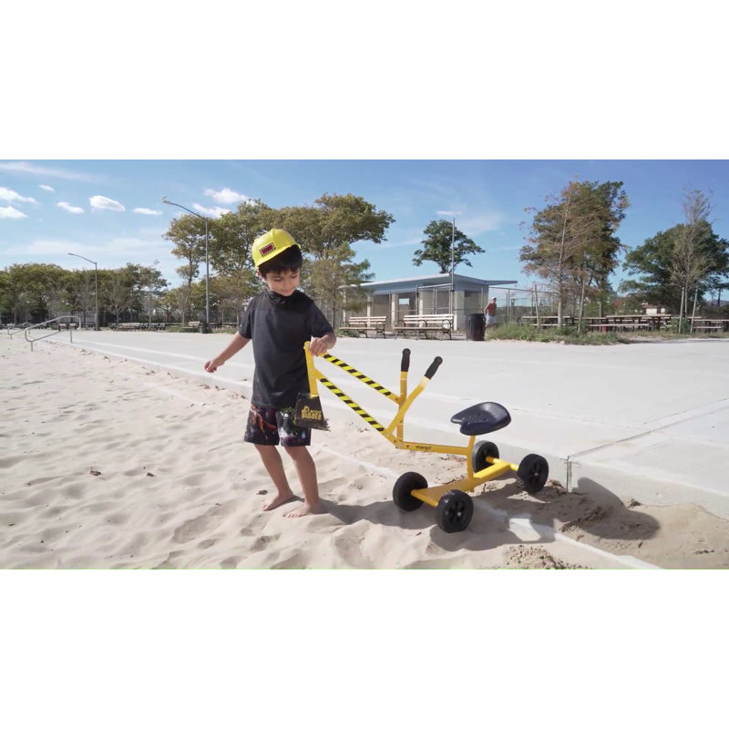 Stargo Yellow Metal 360 Spin Sandbox Digger Toy