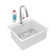 25" x 22" x 9-1/2" Drop-In Kitchen Sink Kit with Faucet