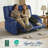 Electric Reclining Loveseat Sofa with Heat and Massage, Fabric Power Loveseat Recliner-90625494-129779161