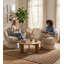 Chaise de meuble-lavabo pivotante rembourrée avec coussin-1813012109