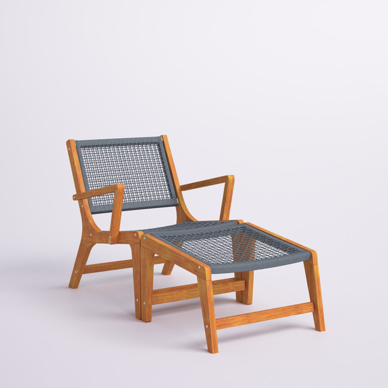 Chaise de patio avec repose-pieds Fedele
