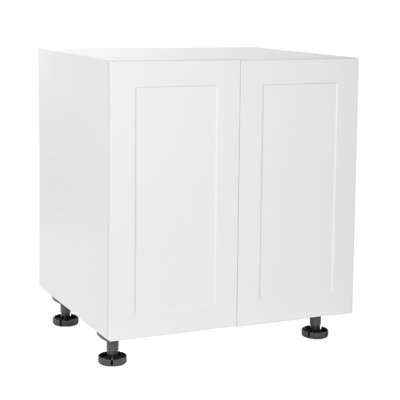 Quick Assemble Modern Style, Shaker White 27 in. Base Kitchen Cabinet, 2 Door (27 in. W x 24 in. D x 34.50 in. H) -  Cambridge, SA-BD27-SW