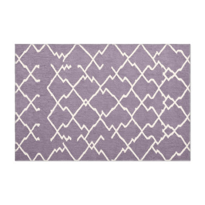 Tapis intérieur et extérieur rose Trellis