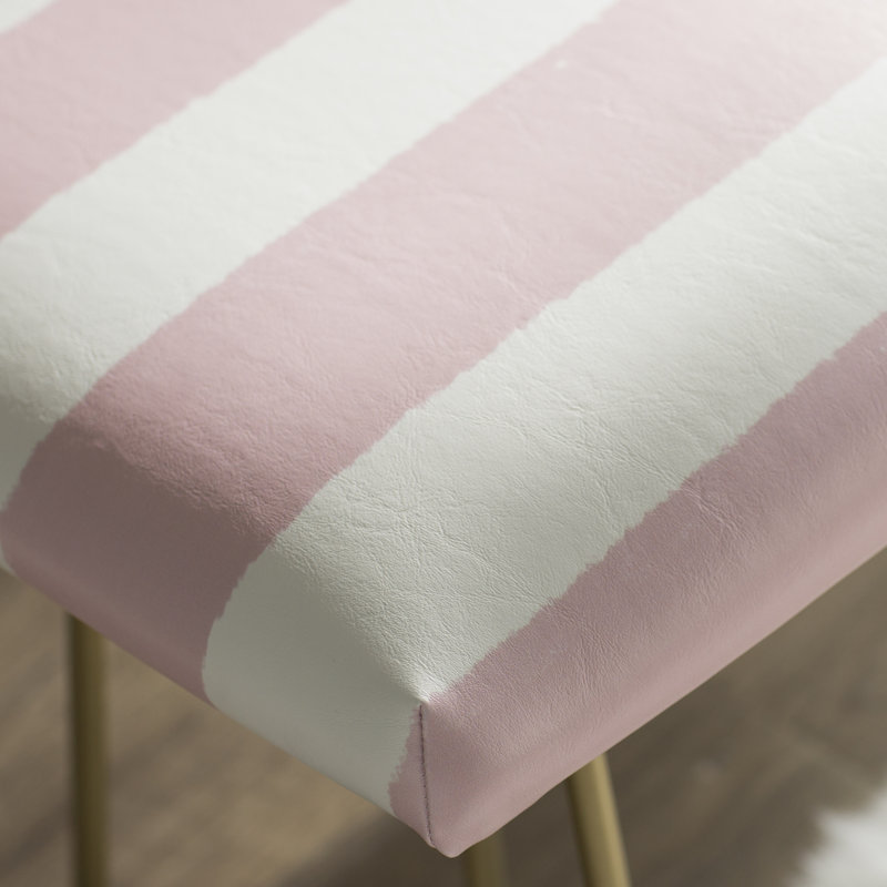 Banc recouverts de tissu d'ameublement, Rose / rayé