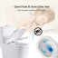 Petite toilette compacte une pièce à double chasse, profondeur courte de 23 pouces pour petite salle de bain, blanc