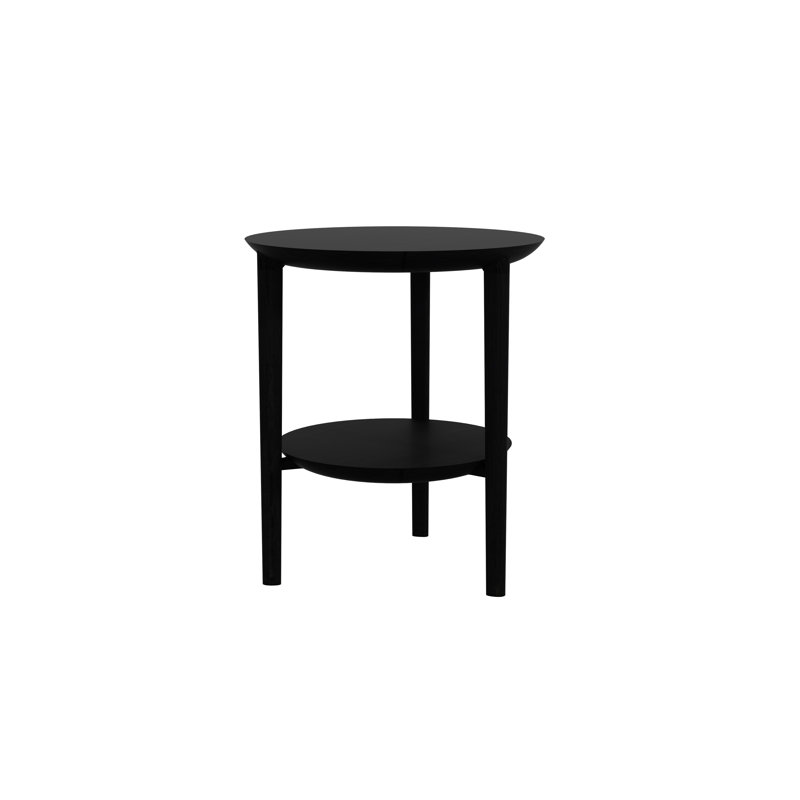 Bok Solid Wood End Table, Black