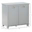 Armoire pour panier de salle de bain inclinable, organisateur de rangement gris avec deux compartiments - grande capacité pour la lessive, matériau, résistant, facile à nettoyer, conception à surmatelas, l 30 po x P 15,95 po x H 27,5 po