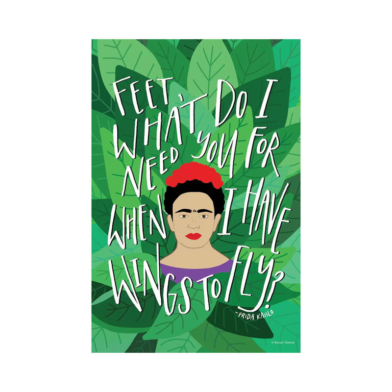 Frida - Wings To Fly by Rachel Nieman - Print on Canvas, Wrapped Canvas, 101.6cm H x 66.04cm W x 3.81cm D