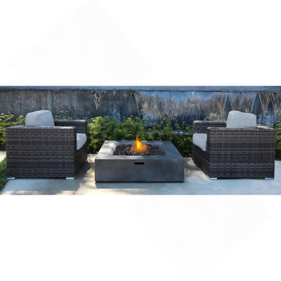 Ensemble de patio en rotin avec coussins 2 pièces entièrement assemblé