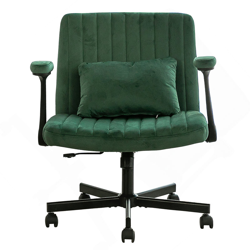 Chaise de bureau Green Velvet Criss Cross