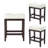 24 Inch Barstools Wood Kitchen Counter Height Bar Island Stools With Saddle Seats Backless Set Of 3 Grey And Brown Leg-108809553