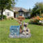 Statue de jardin de bouledogue français