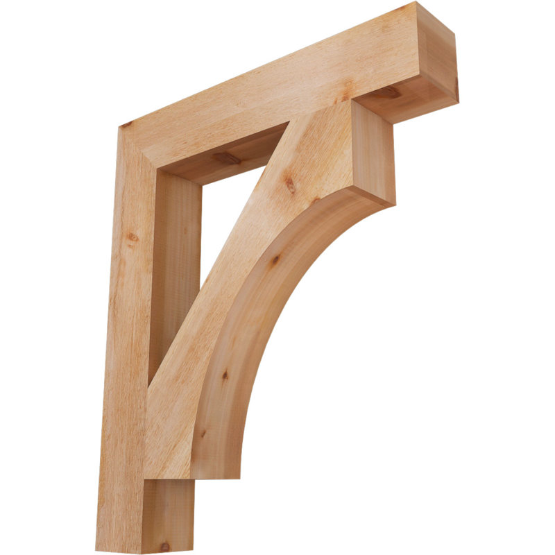 Support Westlake Block Rough Sawn, Cèdre rouge, H 40 po x l 6 po x P 34 po
