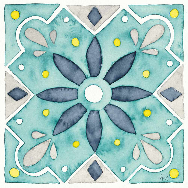 Garden Getaway Tile V bleu sarcelle, H 20 po x l 20 po