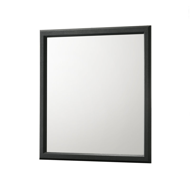 Ensemble de chambre à coucher à panneau moderne avec finition gris anthracite, Grand lit, 3 pièces