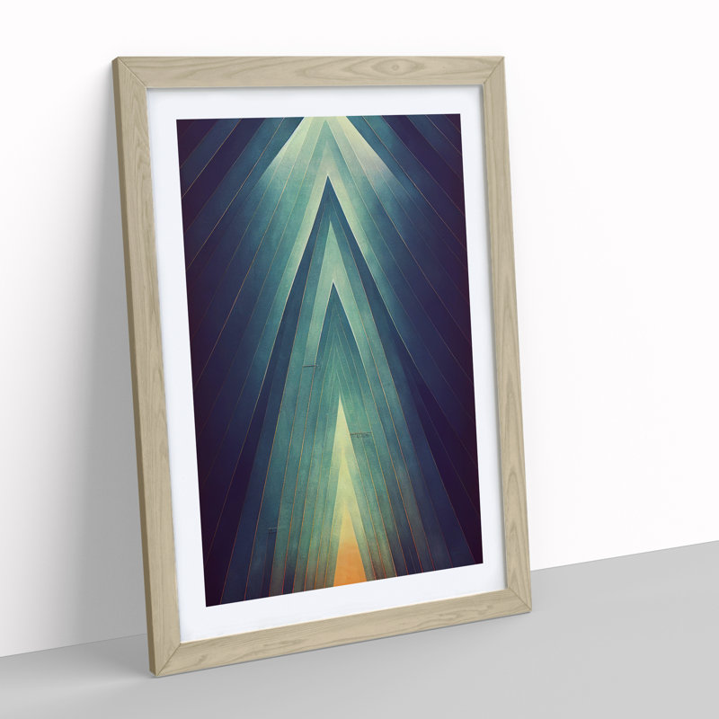 Awesome Abstract Art No.1 - Single Picture Frame Print, 64cm H x 46cm W x 2cm D, Oak Framed