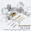 Coolnews Modern Grace Series Crystal Passage Door Knob-65350856