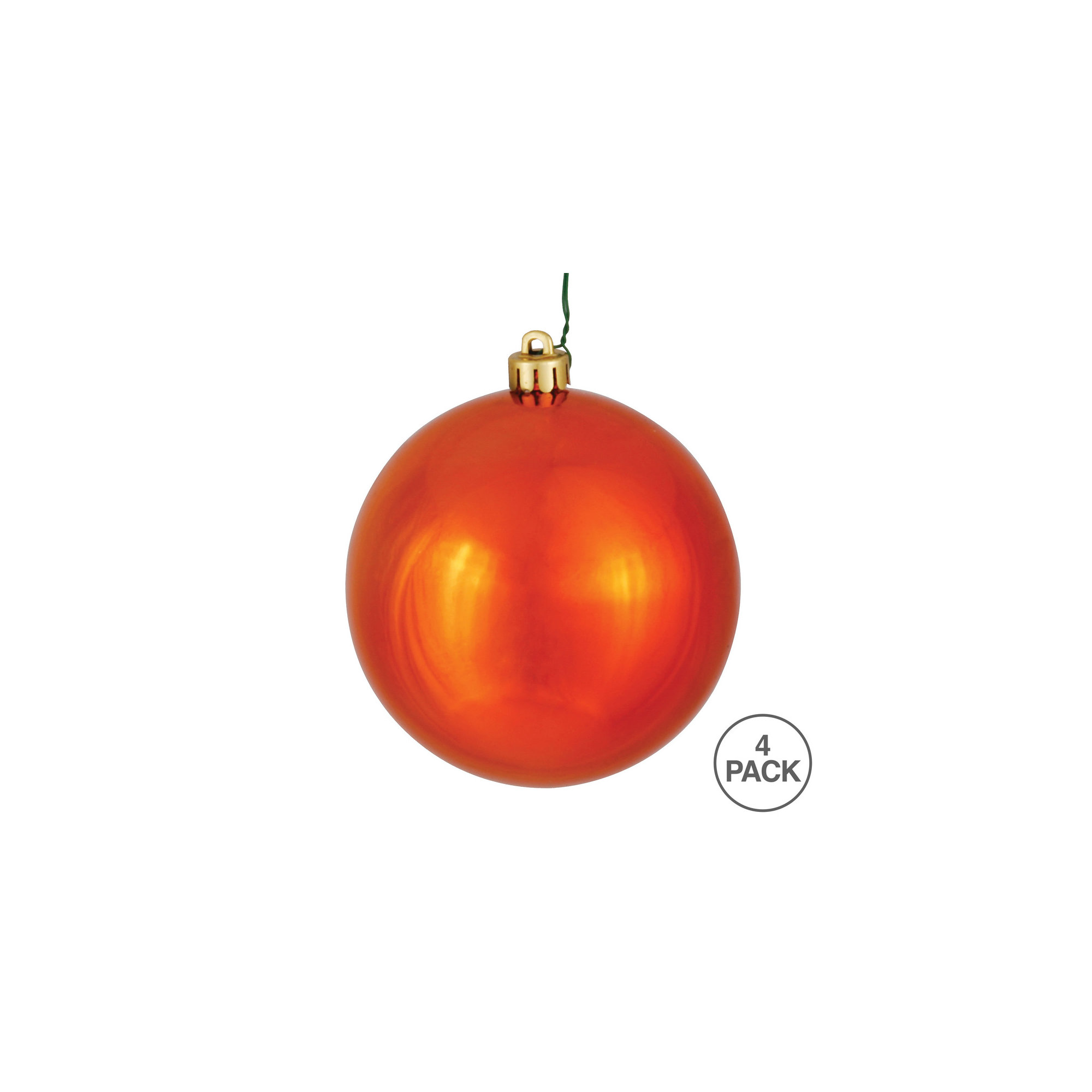 Holiday Décor Ball Ornament, Burnish Orange