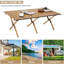 Table de camping portable à roulettes, table de pique-nique pliable rectangulaire avec sac de transport 47,3 po x 23,2 po x 17,7 po