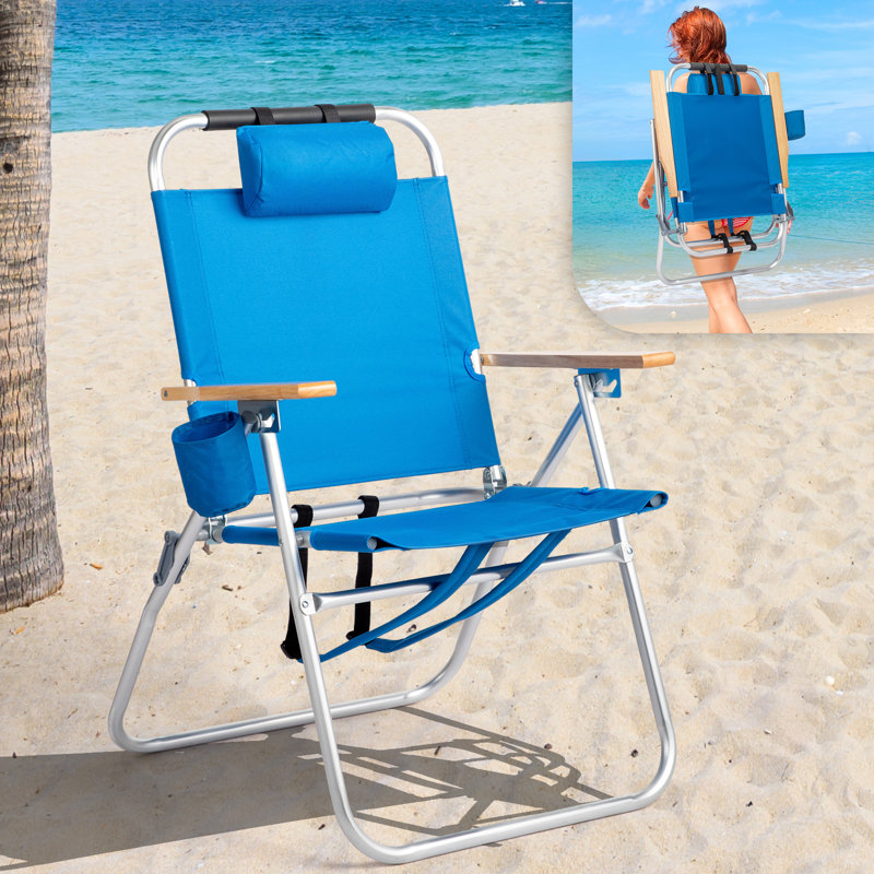 Blue Aluminum Beach Chair, Blue