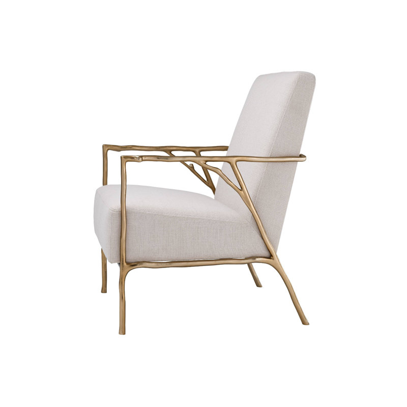 Antico Armchair, Panama Natural, Gold