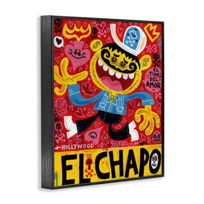 Dessin fantaisiste El Chapo, estampe numérique, conception par Jorge R. Gutierrez