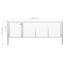 Acelynn 125cm H x 400cm W Silver Metal Gate