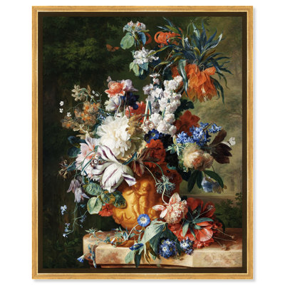 Flowers in an Urn by Jan Van Huysum - Painting