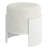Modern Boucle Fabric & Engineered Wood Round Ottoman -909131051