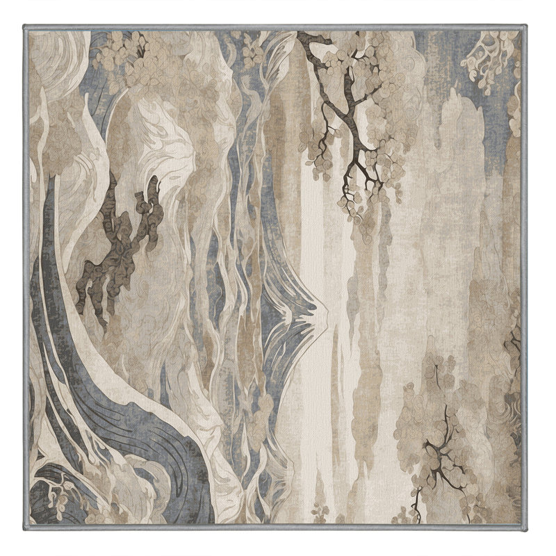 Elegant Waves Rug, Square 3'