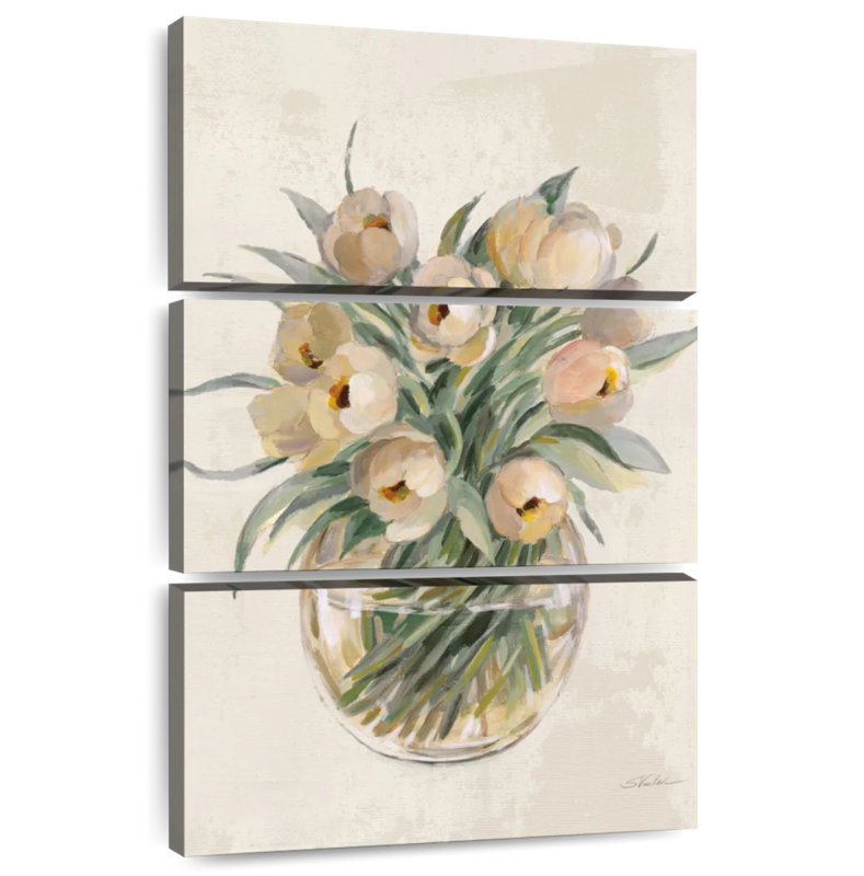 Bouquet de fleurs Harnek Blush - blanc, H 65 po x l 42 po