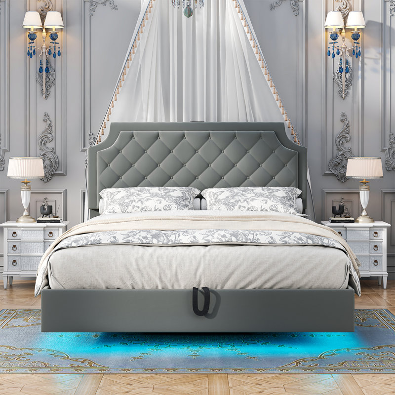 Tête de lit ajustable Molano, Double, gris