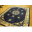 Wool Rectangle Blue Hand Knotted Pile 1920s Antique Chinese Rug