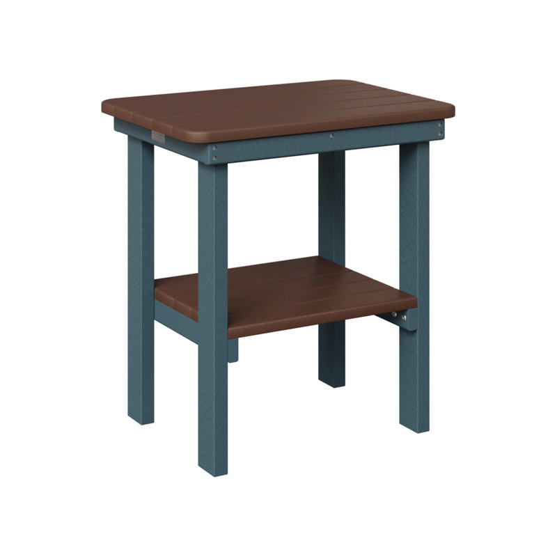 Berlin Gardens Rectangular End Dining Table, Chocolate Brown, Slate