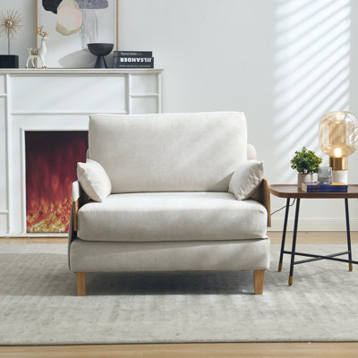 Canapé-lit pliable inclinable, canapé-lit convertible 3-en-1, décor moderne Mid-Century, convient aux petits espaces, avec trois coussins, peut être placé dans la chambre d'étude