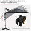 Parasol de patio en porte-à-faux 8 pieds Outsunny