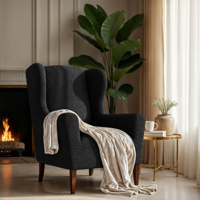 Housse extensible pour fauteuil à oreilles - Facile à nettoyer et durable - Collection Comfort