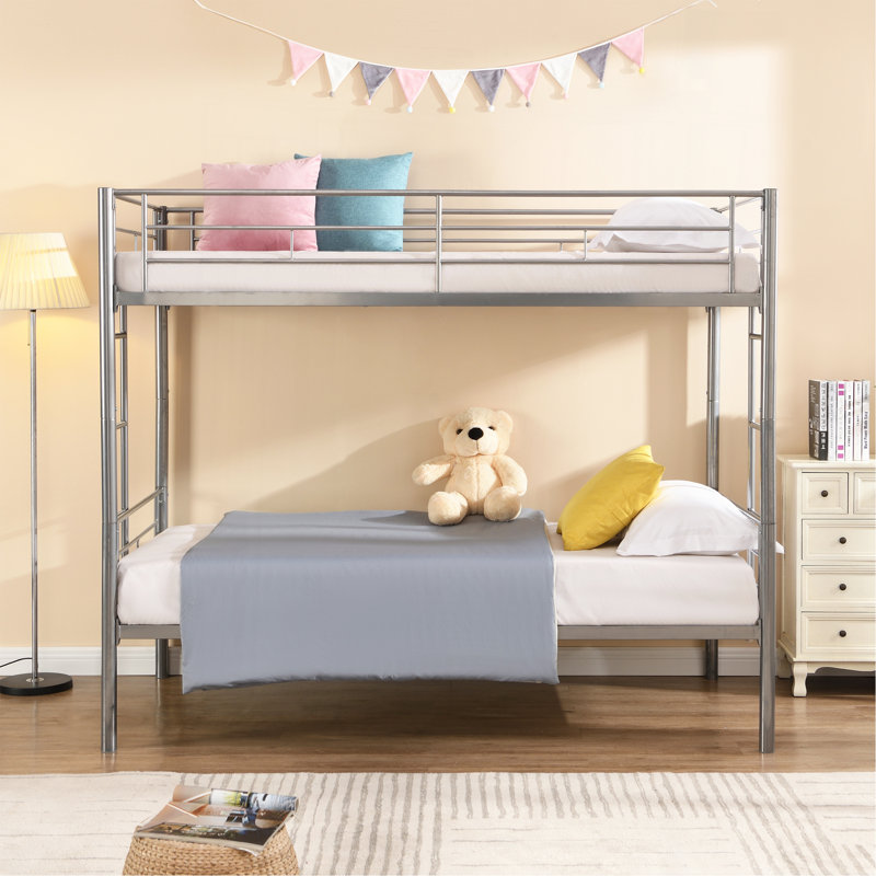 METAL BUNK BED SILVER, Silver