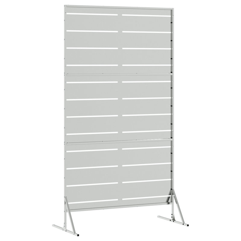 Steel Fence Panel Steel Medium Durable, Silver