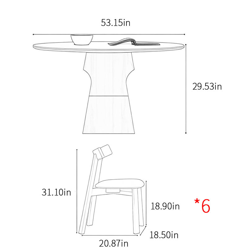 Ensemble de table de salle à manger italienne