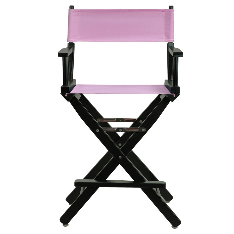Chaise de réalisateur pliante 24 po, Blanc, Rose