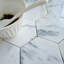 Natural 12.01 in. x 10.44 in. Hexagon Polished Marble Mosaic Tile