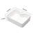 19x15" Bathroom Vessel Sink Ceramic Modern White - Rectangular, Stain-, Countertop Mount 19"x15", White, Stain ,