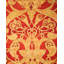 Tapis unique orange, rouge et beige de 2 pi 7 po x 12 pi 10 po Mogul