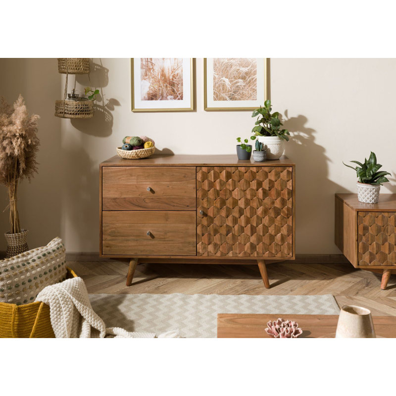 Mosayk 115cm Solid Wood Sideboard