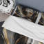 Ensemble de housse de couette en microfibre / polyester doré et noir captivant Marble III Bedding-1155813593