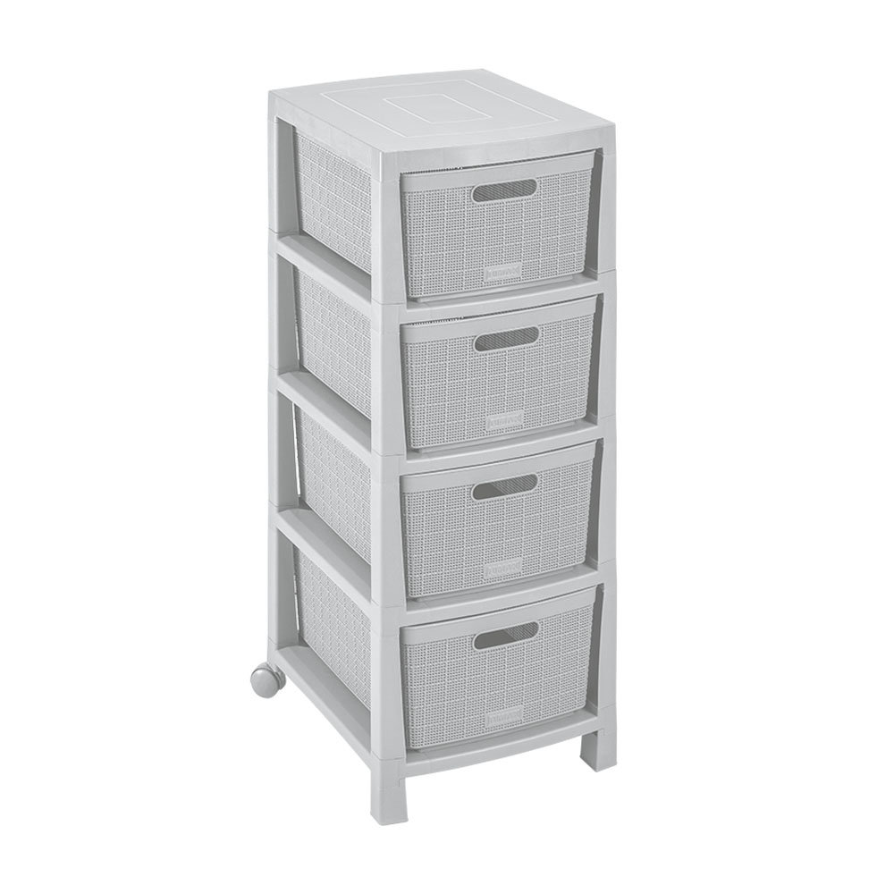 Rebrilliant 4-Drawer Rolling Cart by Rimax, Gray - Wayfair Canada