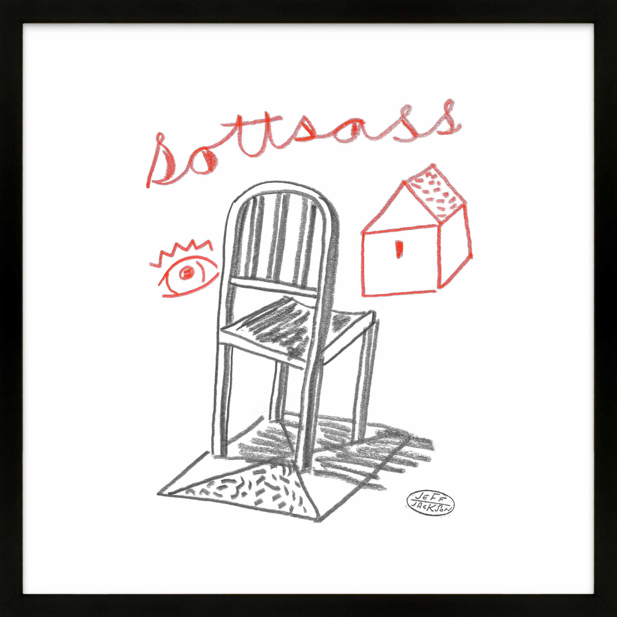 Chairs Sottsass by Jeff Jackson, 16" W x 16" H, Black Single Picture Framed Paper